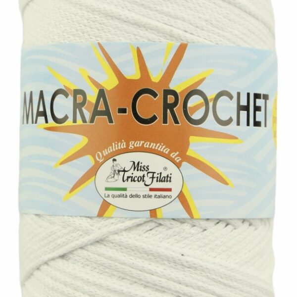 Cordino Macra-Crochet - Miss Tricot Filati - 01-bianco