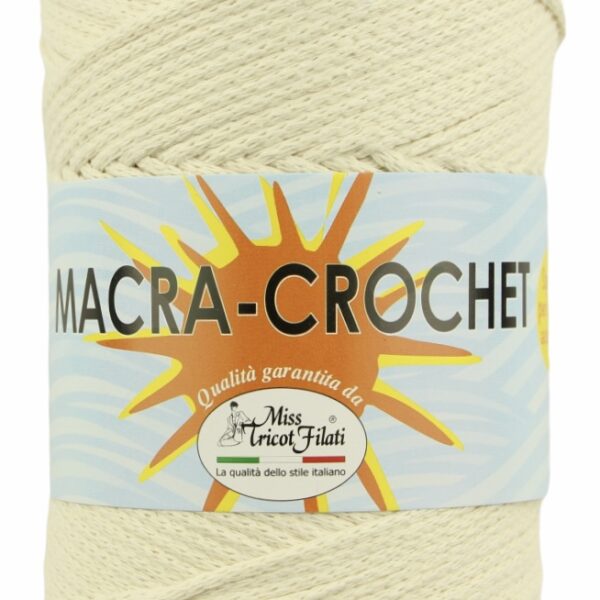 Cordino Macra-Crochet - Miss Tricot Filati - 02-panna
