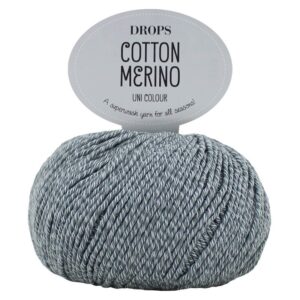 Cotone-Lana Cotton Merino - DROPS - 18-grigio-medio