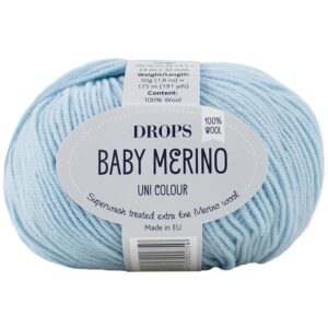 Lana Baby Merino - DROPS - 11-blu-ghiaccio