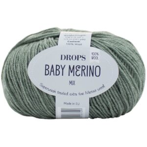 Lana Baby Merino - DROPS - 50-verde-salvia-mix