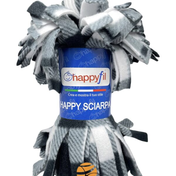SCIARPA Happy Sciarpa - HappyFil - 25 - SCOZZESE BIANCO/GRIGIO/NERO