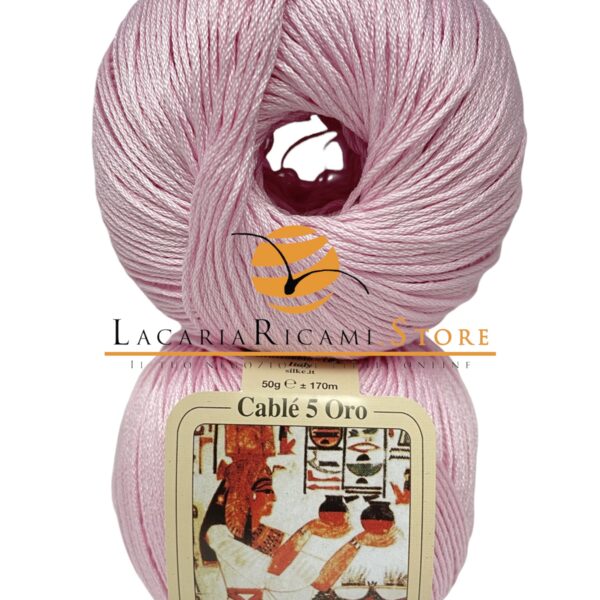 Cotone CABLE' 5 ORO - Silke - 04-rosa-baby