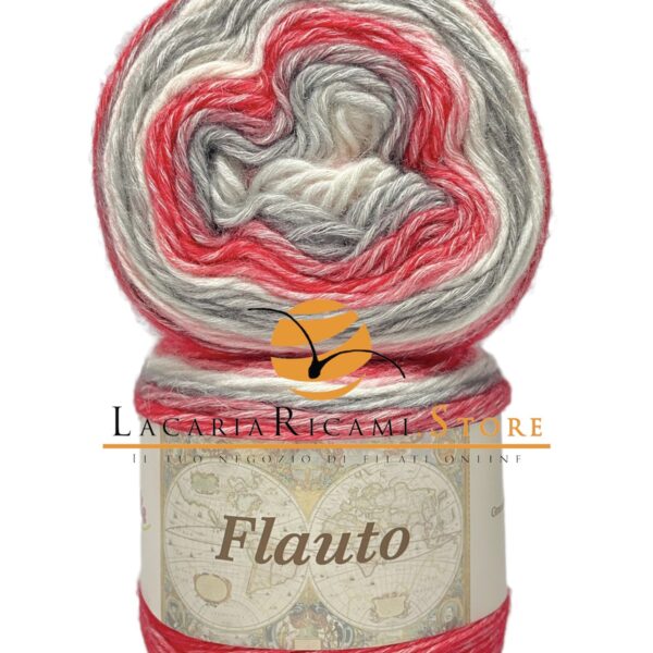 Cotone FLAUTO - Silke - 72 - ROSSO/GRIGIO/BIANCO