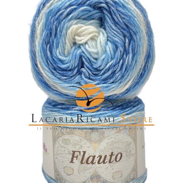 Cotone FLAUTO - Silke - 76 - PANNA/AZZURRO/BLU