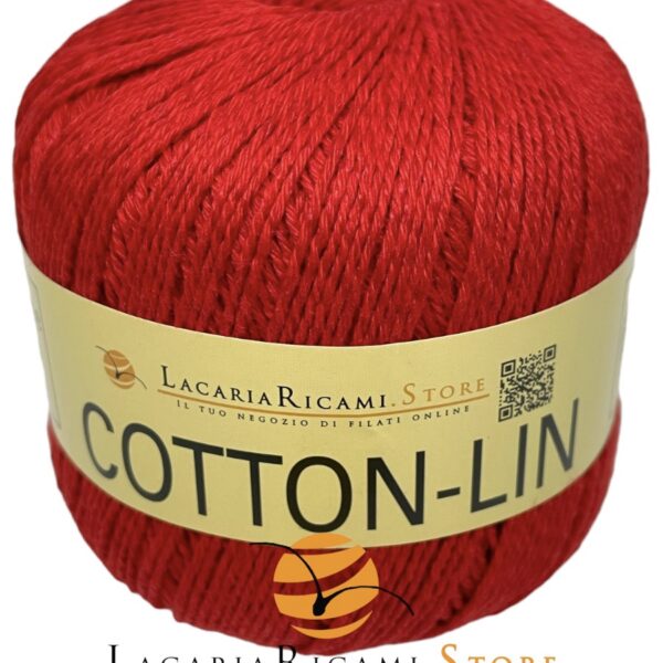 COTONE-LINO Cotton-Lin - LacariaRicami.Store - 08 - ROSSO