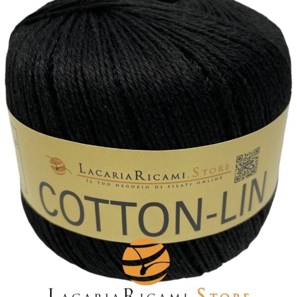COTONE-LINO Cotton-Lin - LacariaRicami.Store - 16 - NERO
