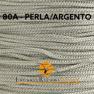 CORDINO Thai SHINE In Rocche da 500 grammi - 80A - PERLA/LUREX ARGENTO