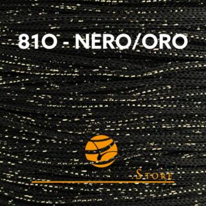 CORDINO Thai SHINE In Rocche da 500 grammi - 81O - NERO/LUREX ORO